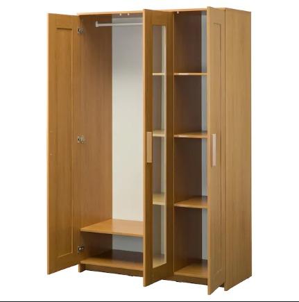 Ikea brimnes discount wardrobe oak