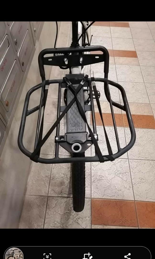 Btwin rockrider 100 adult size L mountain bike with front rack and