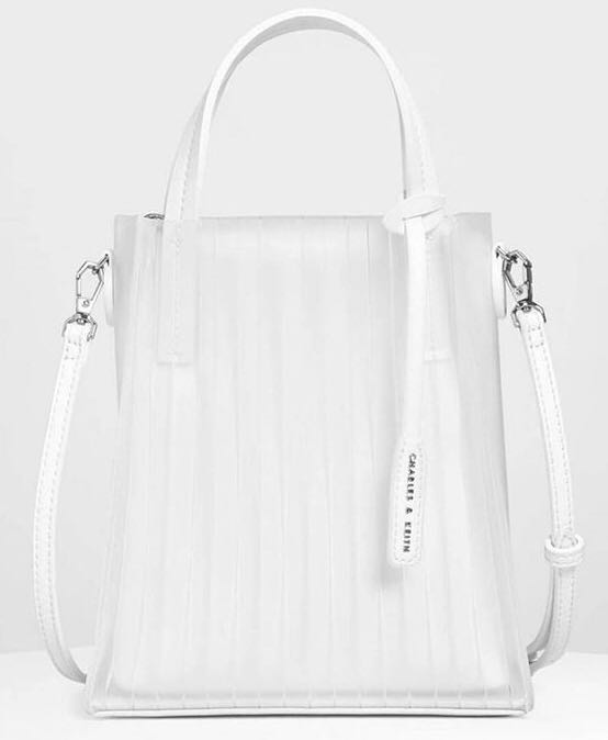 Translucent tote bag hotsell charles and keith