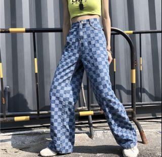 Checkered Jeans