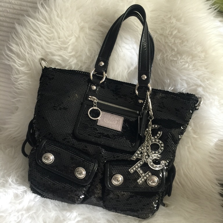 Coach black hot sale sequin purse