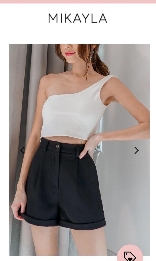 white padded crop top