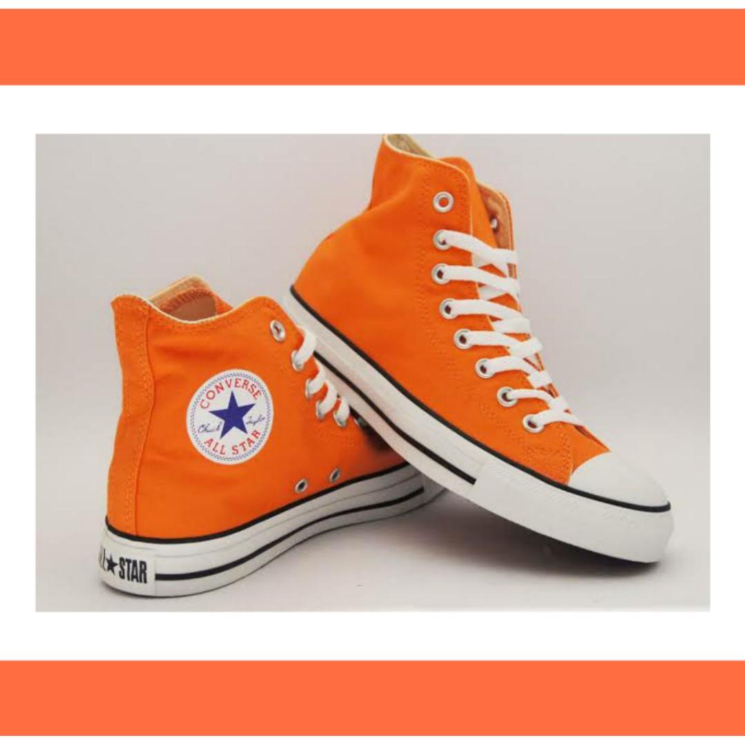Converse Orange Original Fesyen Wanita Sepatu di Carousell