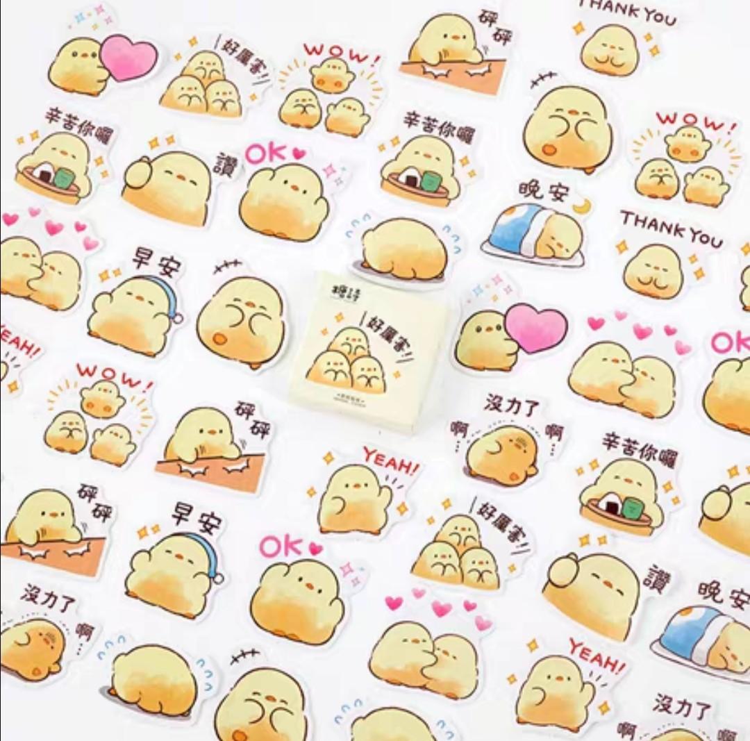 Cute Telegram Chick Stickers (BUJO/Scrapbook), Hobbies & Toys ...