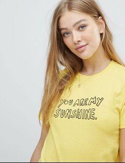 Daisy Street Boyfriend T-shirt Sunshine Print