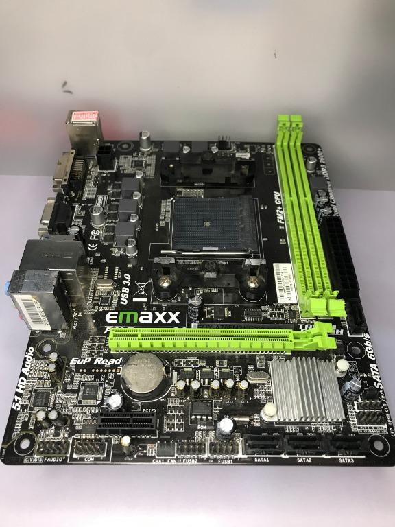 EMAXX EMX A70FM2 ICAFE MOTHERBOARD USED Computers Tech Parts