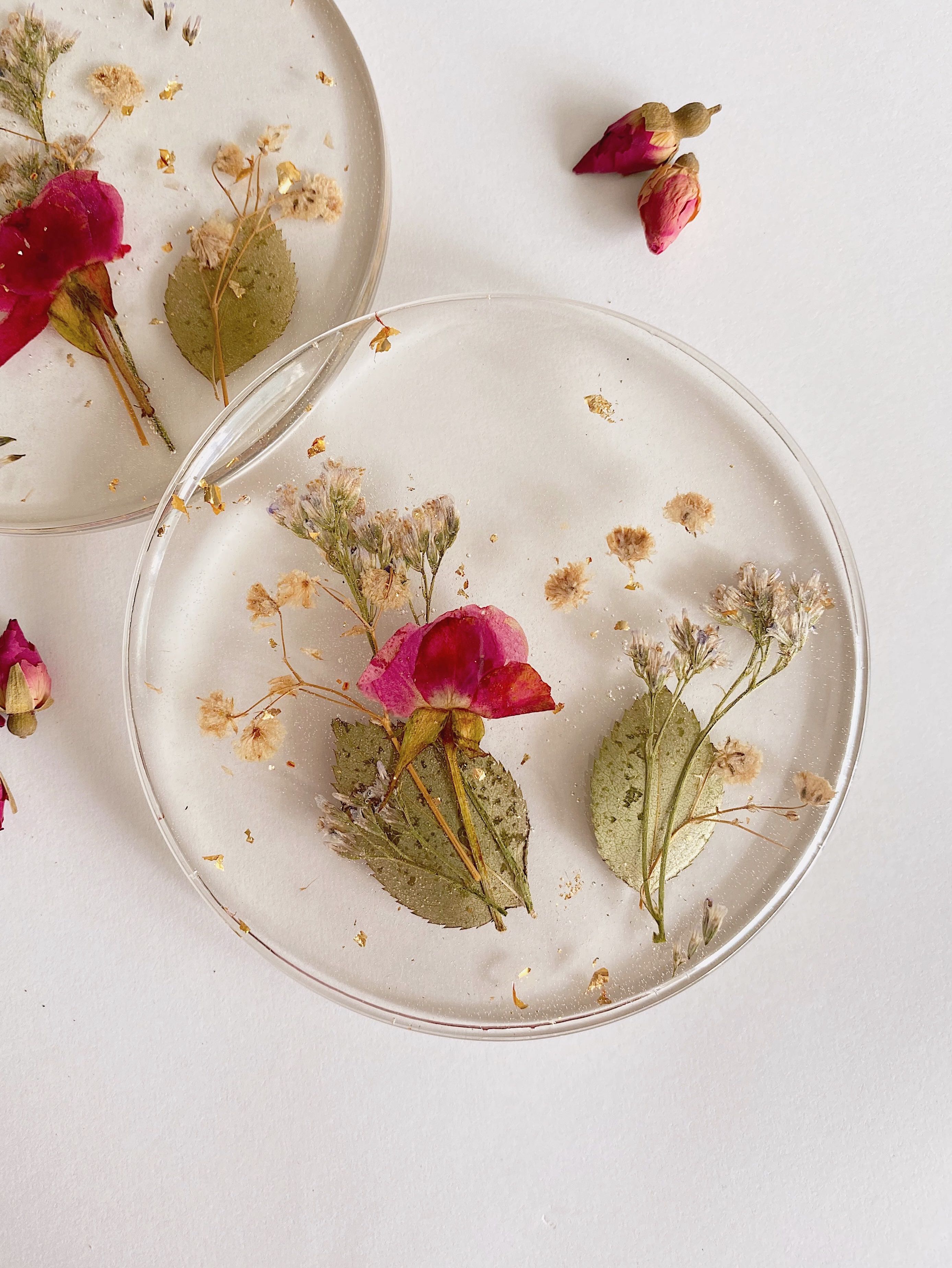 Floral resin coaster  rose design  craft handmade craft on carousell