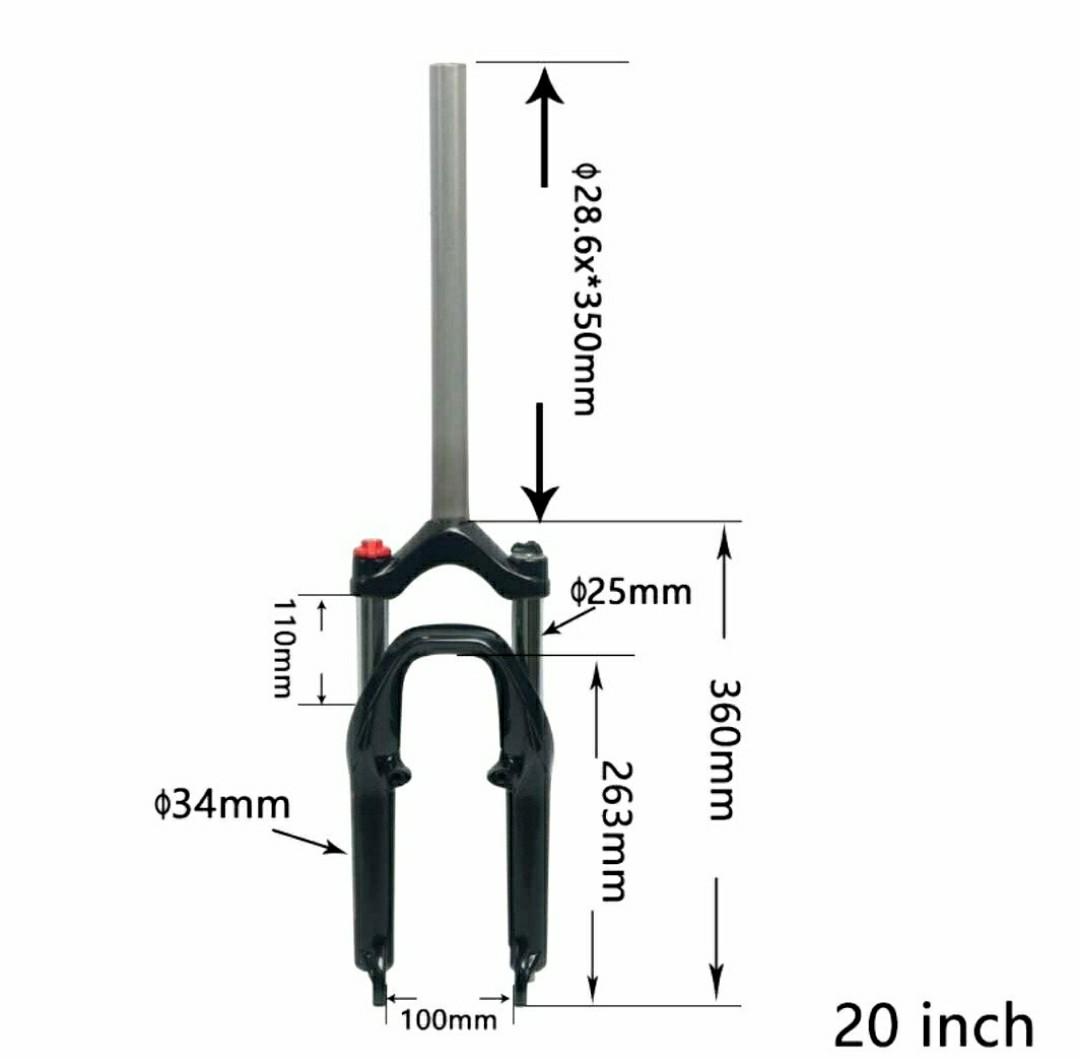 20 inch discount bmx suspension fork