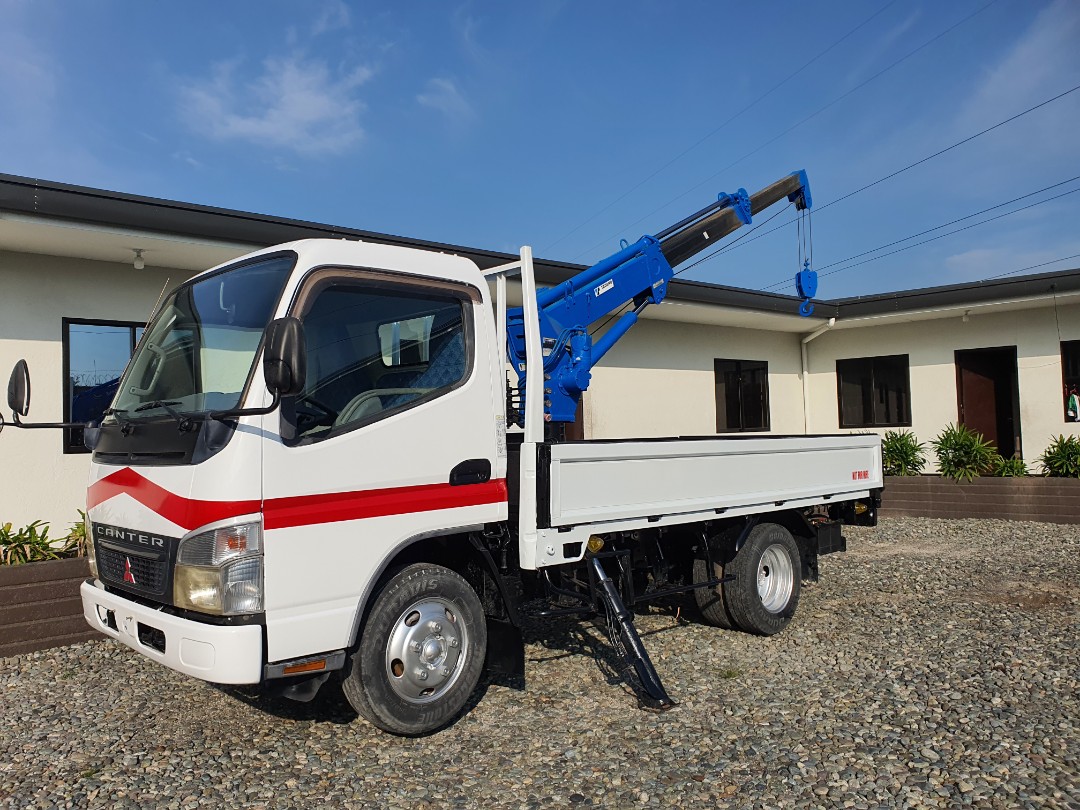Fuso Canter Boom Truck Dropside - Crane - Tadano 1 Ton