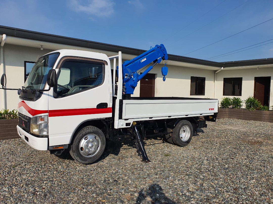 Fuso Canter Boom Truck Dropside - Crane - Tadano 1 Ton