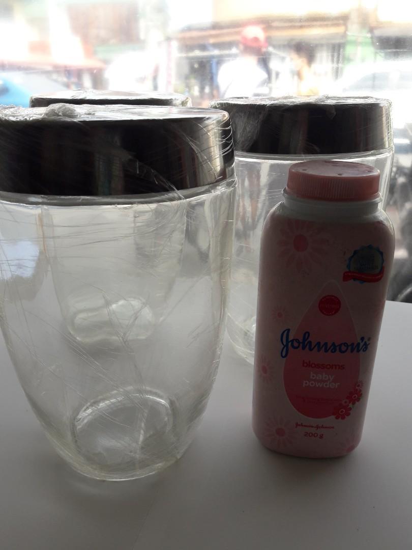 Glass Container (Category: Storage Boxes & Baskets) located in Las Pinas. Submitted by jaziyah4 (Listing ID 1019616619, Image 3). Description: new. conical glass jar with stainless steel lid. 45oz. 350 each 1,000 for the 3 jar.
