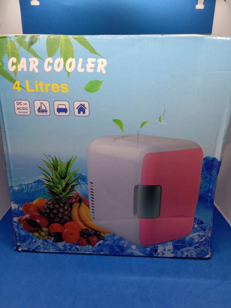 Bedroom Office Super Quiet In-Vehicle Freezer for Car 4 Liters Portable Mini Refrigerator Cooler and Warmer with AC/DC Power Cords Goglor Mini Fridge 