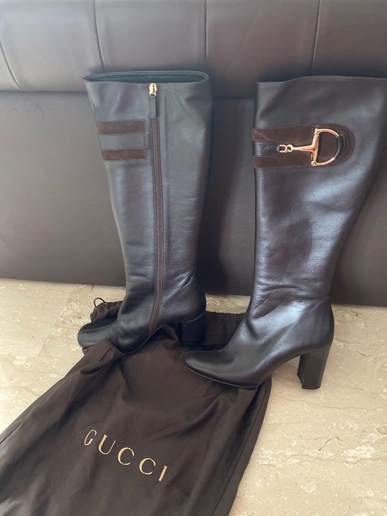 Brand new Gucci leather boots, Luxury 