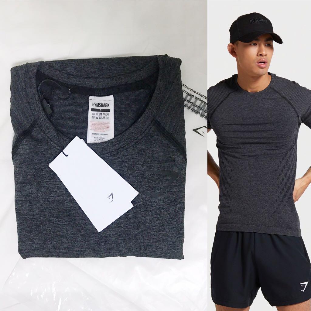 Gymshark Circuit Seamless T-Shirt (Black Marl), Men's Fashion, Activewear  on Carousell