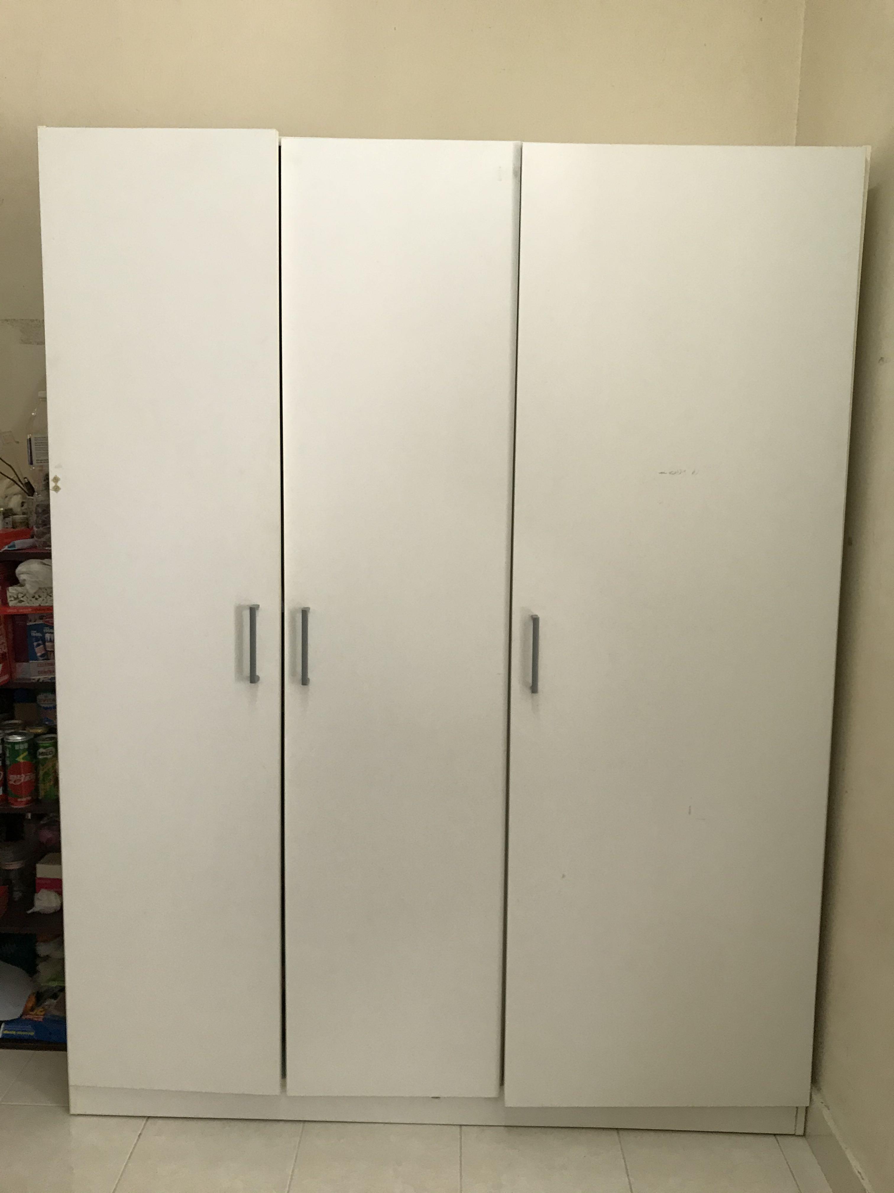 IKEA DOMBAS Wardrobe, White 140cm x 181cm, Furniture & Home Living, Furniture, Shelves,
