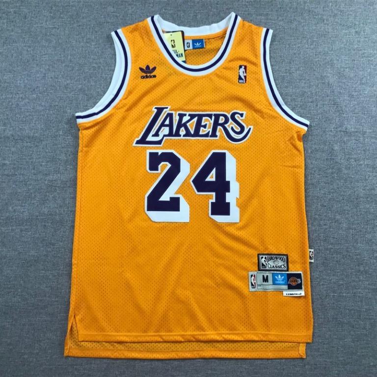 Kobe Bryant 8 Retro Yellow Nba Lakers Jersey Sports Athletic Sports Clothing On Carousell