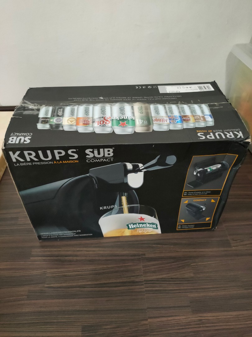 Krups The Sub Compact Edition Beer Pump for Home Black, TV & Home