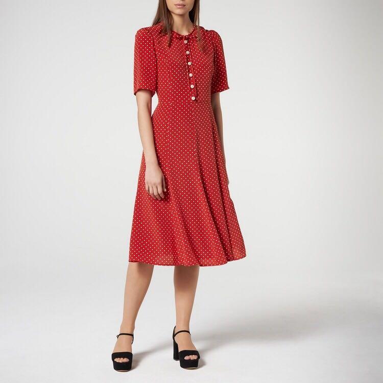 Lk bennett hotsell red silk dress