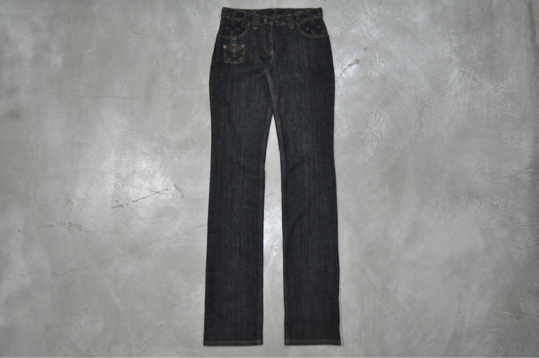 Louis Vuitton - Authenticated Jean - Denim - Jeans Black For Woman, Very Good condition