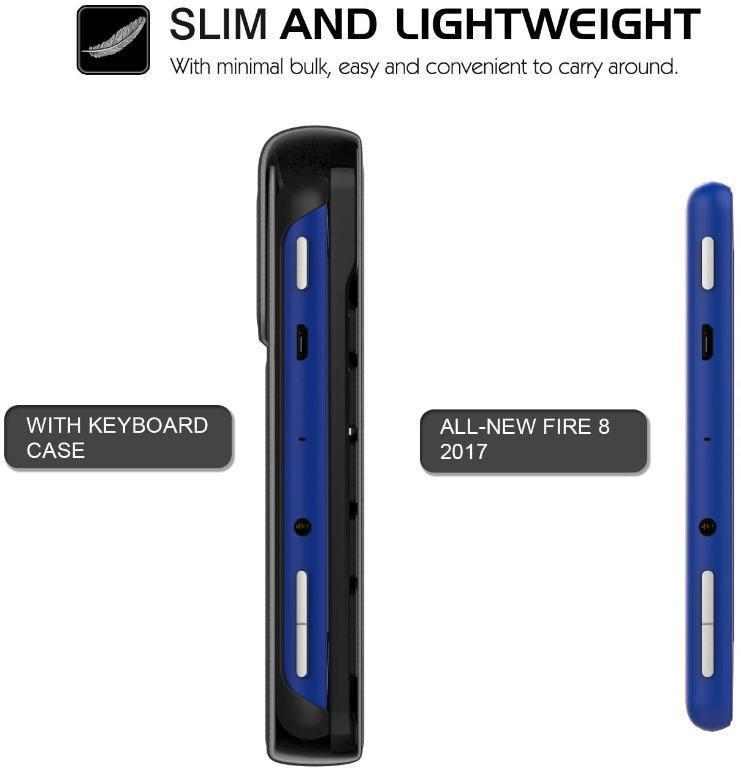 Moko Keyboard Case For All New Amazon Fire Hd 8 Tablet Wireless Bluetooth Keyboard Cover With Auto Wake Sleep For Fire Hd 8 8th 7th 6th Gen 18 17 16 Release Indigo Case Only No Keyboard Electronics