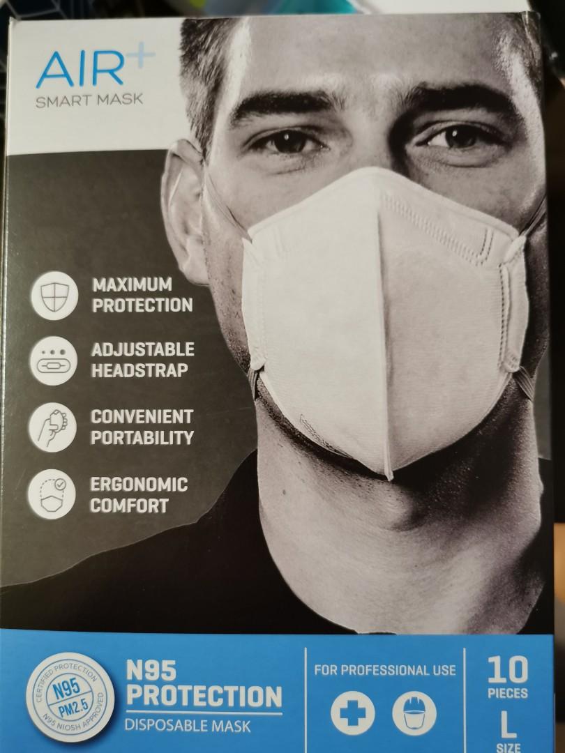 N95 Mask (Air+), Health & Nutrition, Face Masks & Face Shields on Carousell