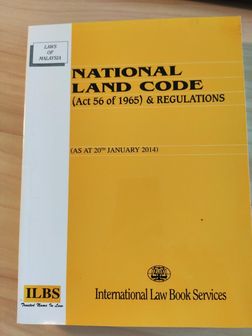 National Land Code Act 56 Of 1965 Regulations Textbooks On Carousell