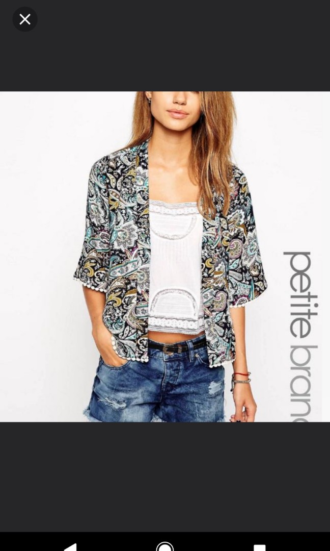 Petite kimono deals cardigan