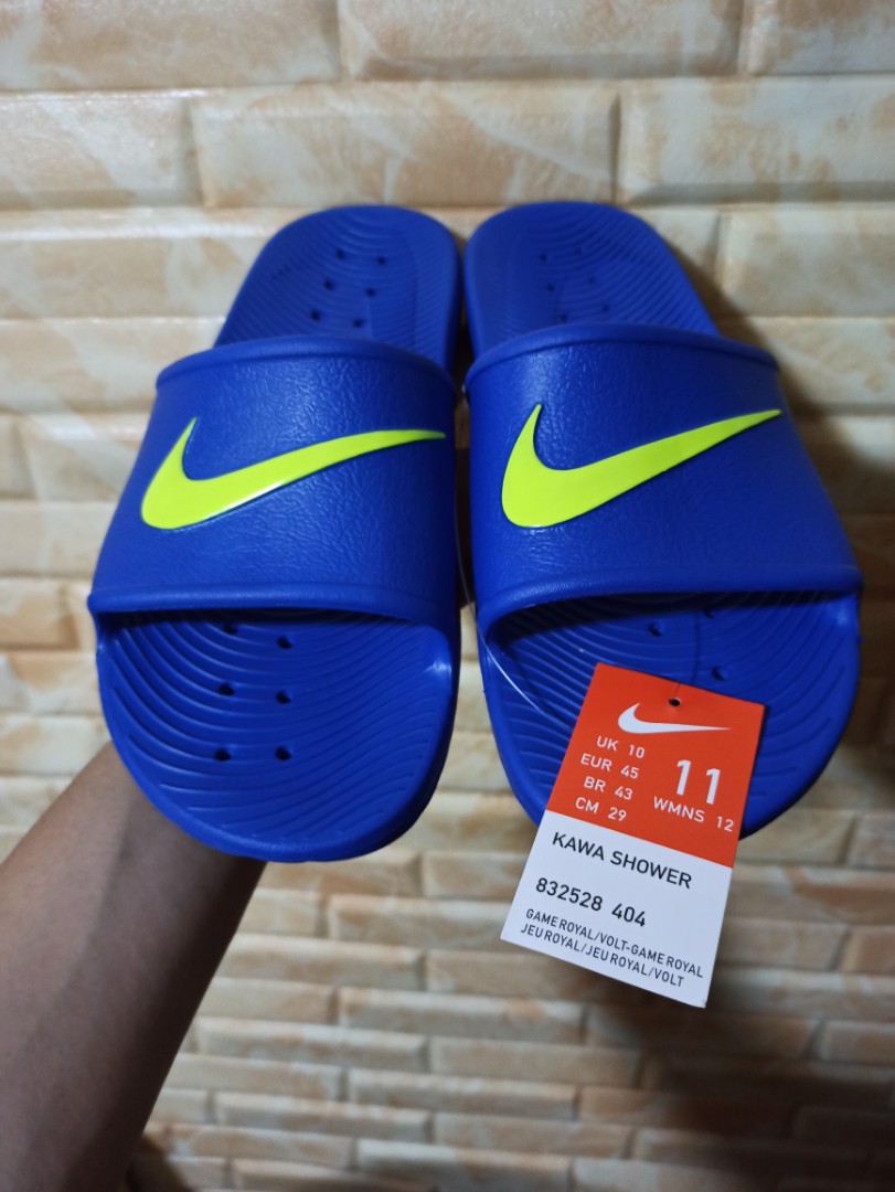 nike royal blue slides