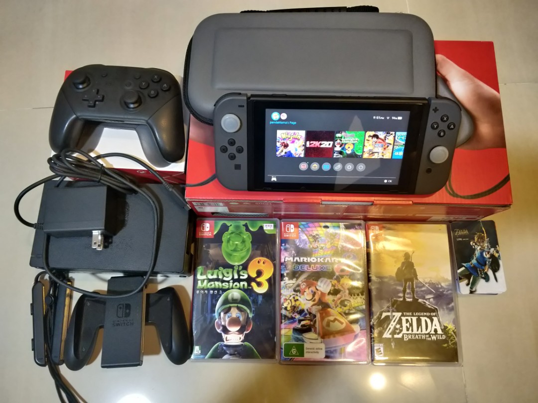 Nintendo Switch v2 full set warranty till 2025, Video Gaming, Video