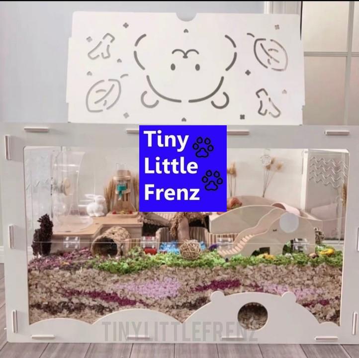 Pre Order Large 80 100cm Acrylic Tank Cage With Large Front Top Opening For Syrian Dwarf Hamster Bigger Than Alaska Cage Pet Supplies Homes Other Pet Accessories on Carousell