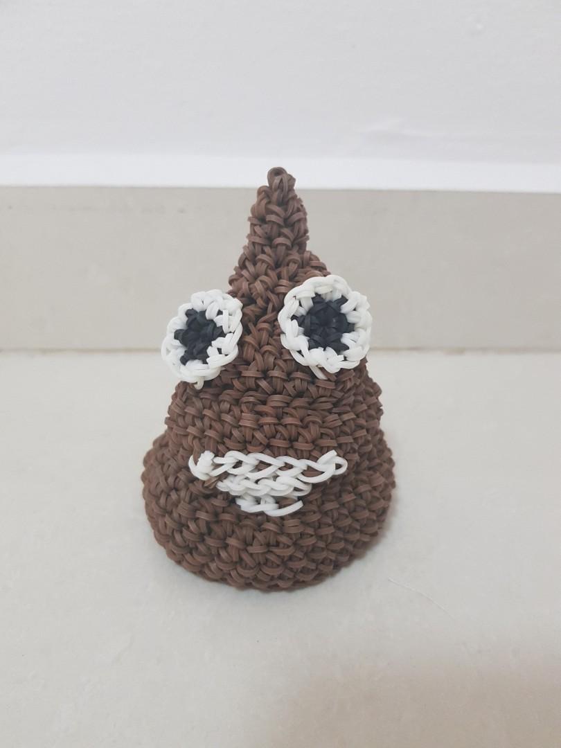 Rainbow Loom Loomigurumi Poop Emoji Design Craft Handmade Craft On Carousell