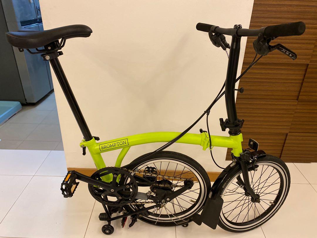 Brompton lime green black hot sale edition