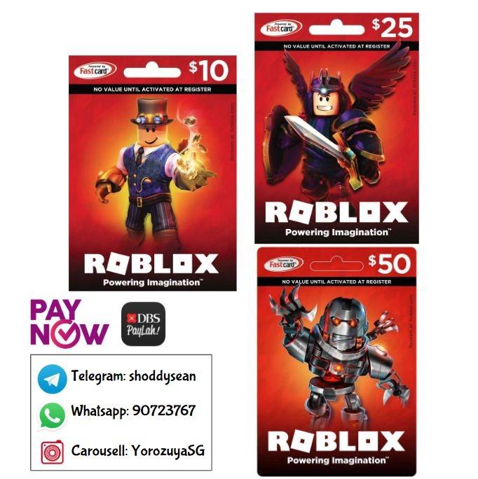 Roblox Game Gift Card Robux Entertainment Gift Cards Vouchers On Carousell - buy roblox game card