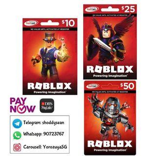 Gaming Gift Cards Vouchers Carousell Singapore - buy roblox 25 usd gift card prepaid cd key cheap