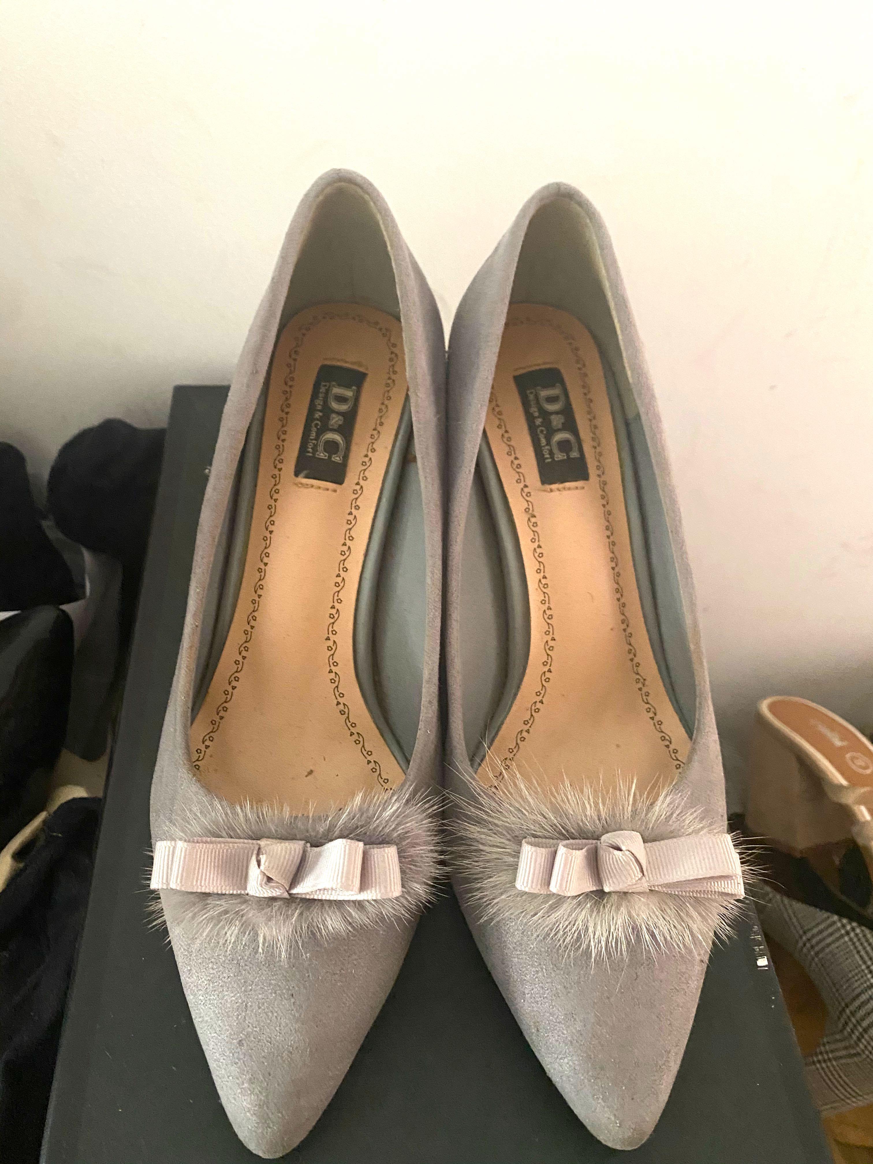 soft grey heels