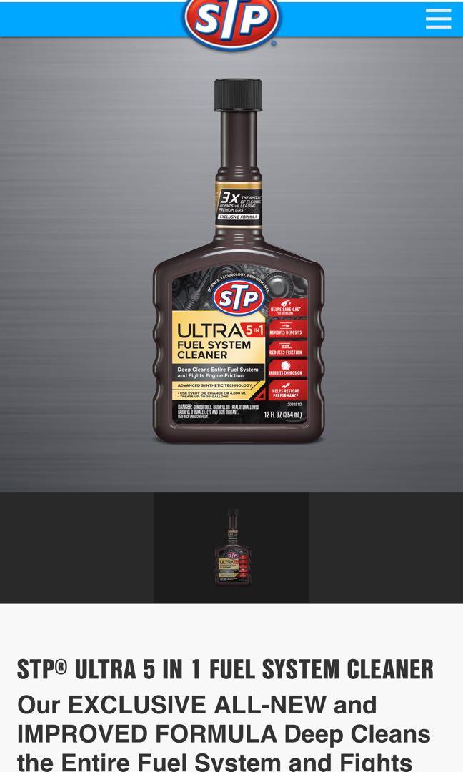 STP COMPLETE FUEL SYSTEM CLEANER FUEL INJECTOR JUMBO SIZE STP ULTRA 5