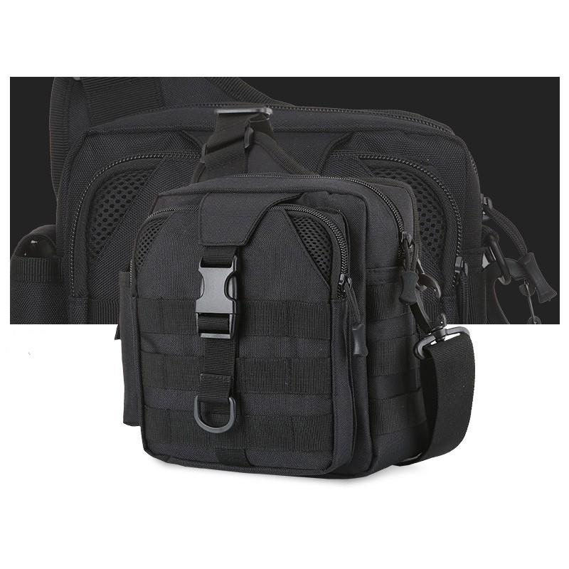 black tactical sling bag