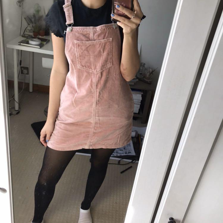 Dusty pink dungarees clearance
