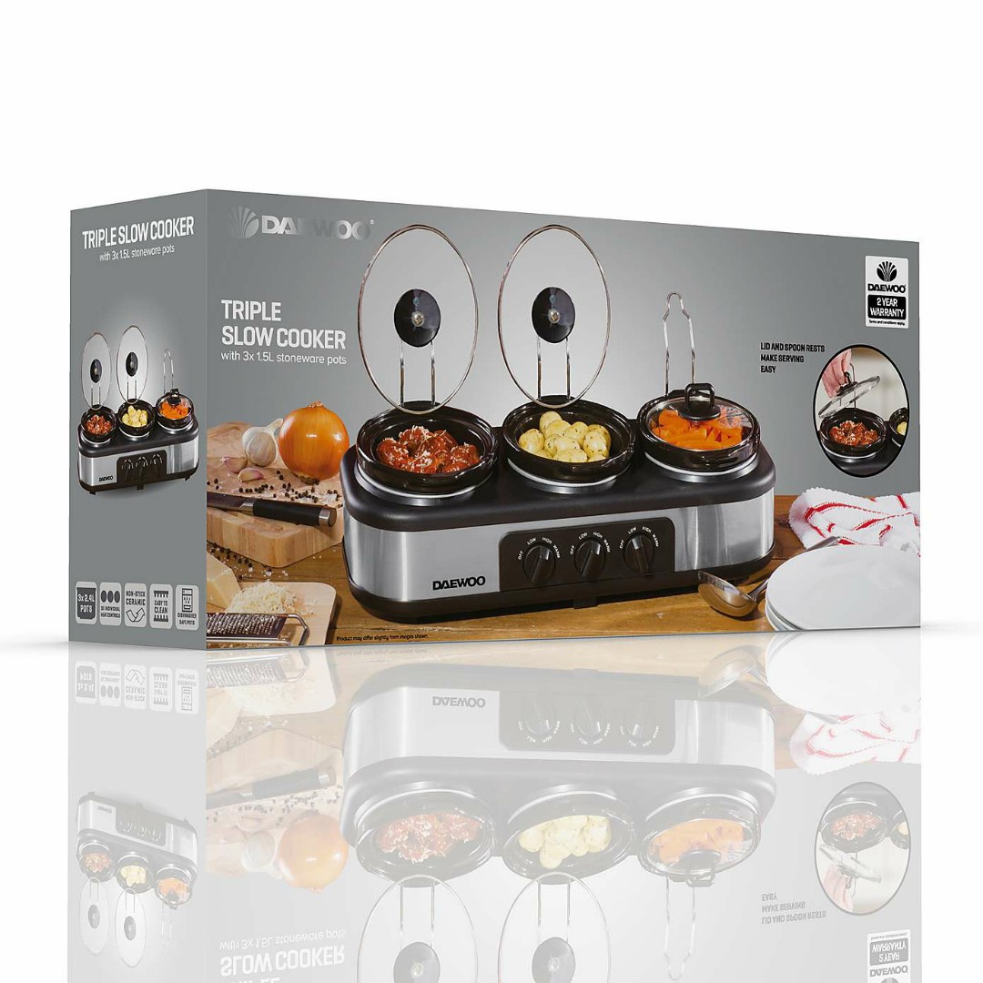 3 crock pot buffet slow cooker