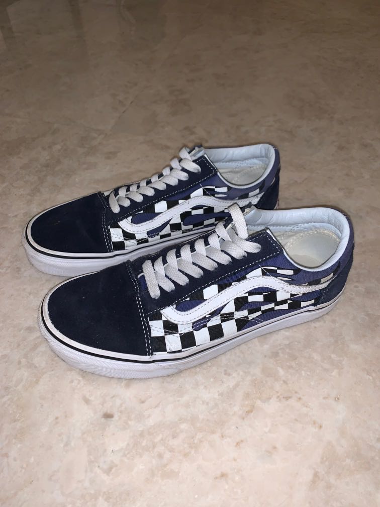 Vans Old Skool Checker Flame Men s Fashion Footwear Sneakers on