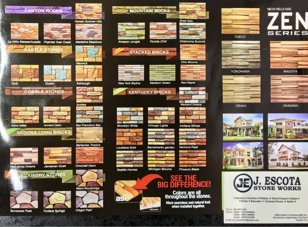 Wall Cladding ASI (Category: Home Improvement Tools & Accessories) located in Quezon City. Submitted by stoneworks (Listing ID 1019747173, Image 2). Description: ASI WALL CLADDING Good for: 👉🏻Wall Accent👌🏻 👉🏻Kitchen Accent👌🏻 👉🏻Garden Designs👌🏻 👉🏻Facade👌🏻 👉🏻good quality!💯 👉🏻durable product!💯 👉🏻fast and easy installation!💯 👉🏻fast delivery!💯 REGULAR ASI: 1050/box ZEN TYPE ASI: 1500/box Note: 1 Box is 1 Square Meter. J.Esc