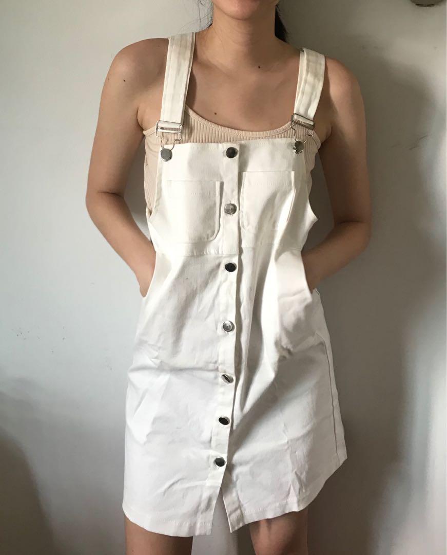 White overalls dress clearance