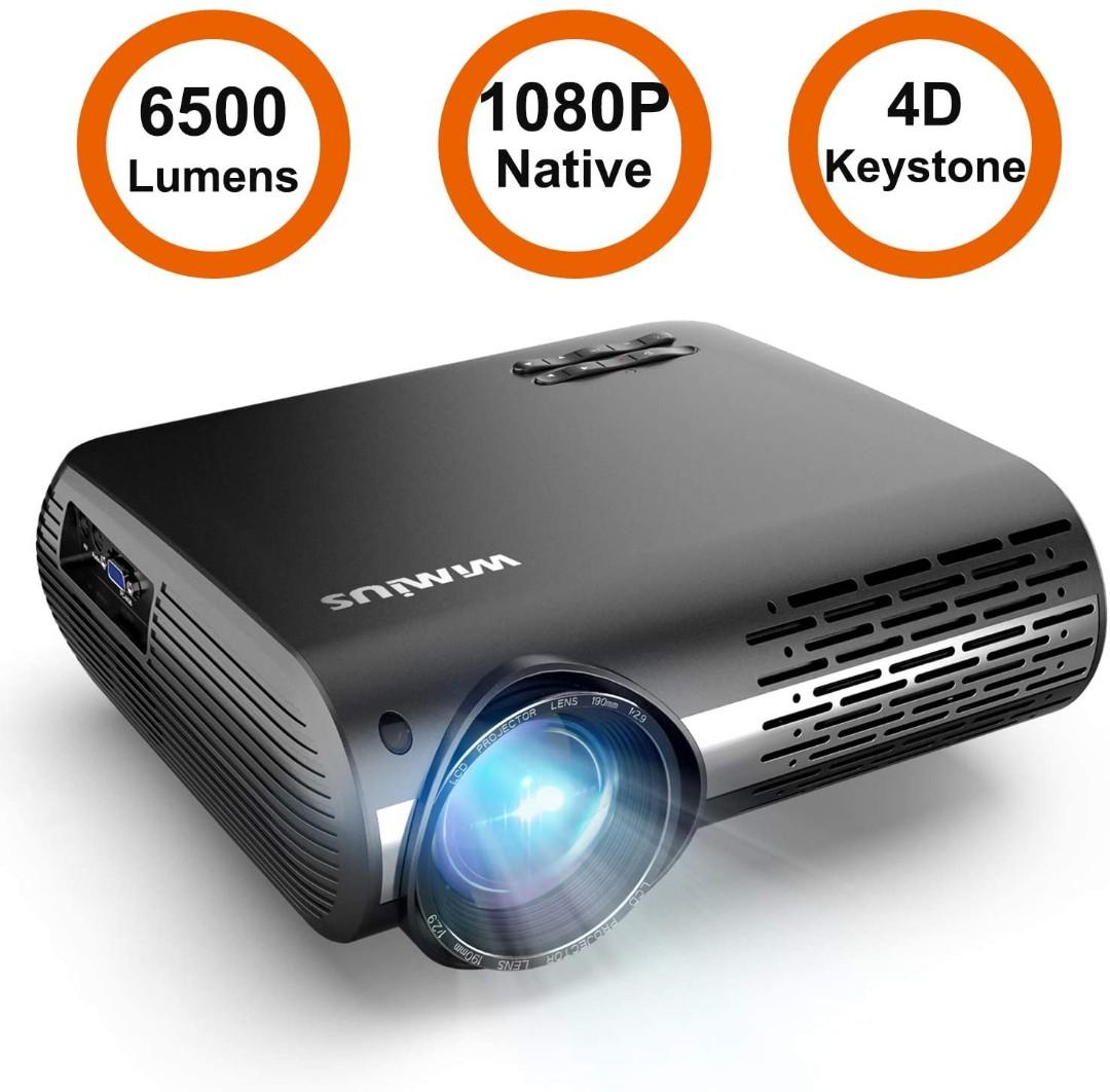 WiMiUS P20 Native 1080P LED Projector 6200 Lumen Video Projector