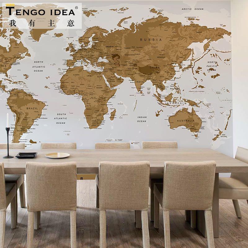World Map 3d Mural Wallpaper Design Furniture Others On Carousell