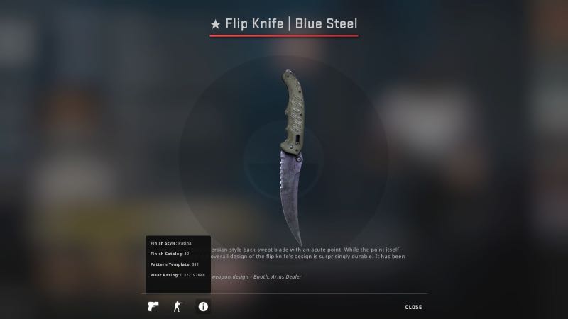 Wtt Flip Knife Blue Steel Ft Toys Games Video Gaming In Game Products On Carousell