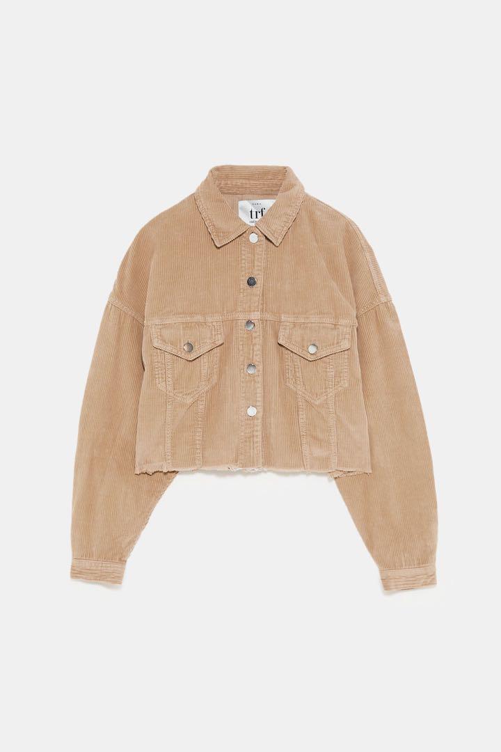 Corduroy coat store zara