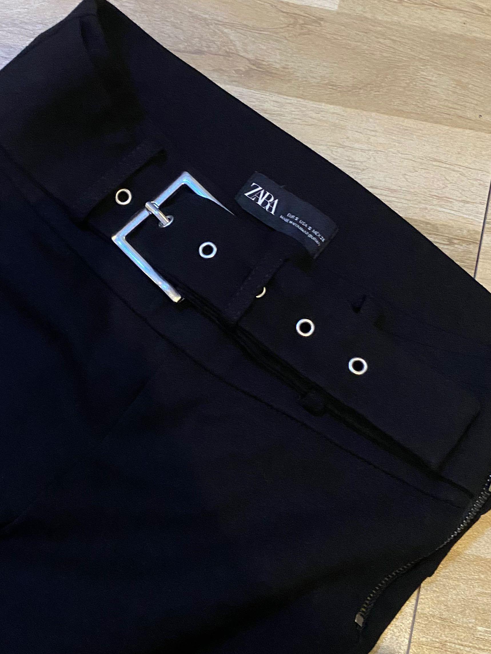 high waisted belted dress pants