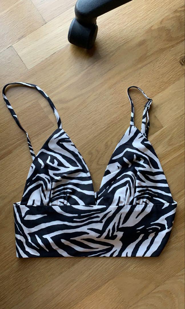 zebra print bralette