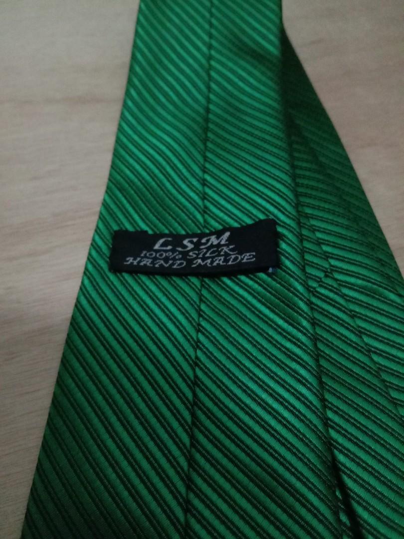 100% silk necktie (green) (Category: Ties) located in Manila. Submitted by eacords (Listing ID 1019852165, Image 1). Description: - Almost new. - Used only once during our wedding - 100% silk handmade.
