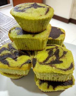 10pcs Keto Pandan Cocoa Chocolate Muffins Tea Cakes